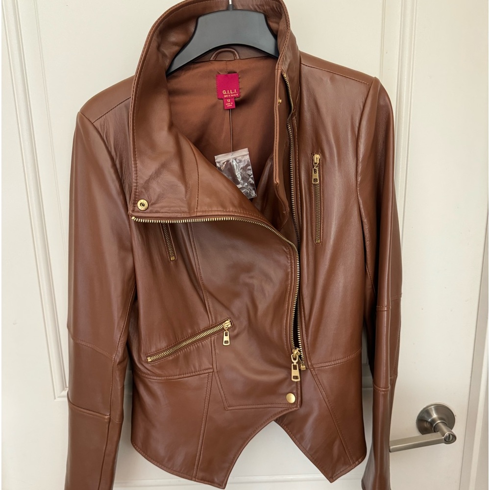 G.I.L.I. Leather Jacket in Tan